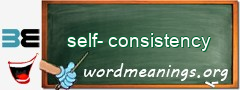 WordMeaning blackboard for self-consistency